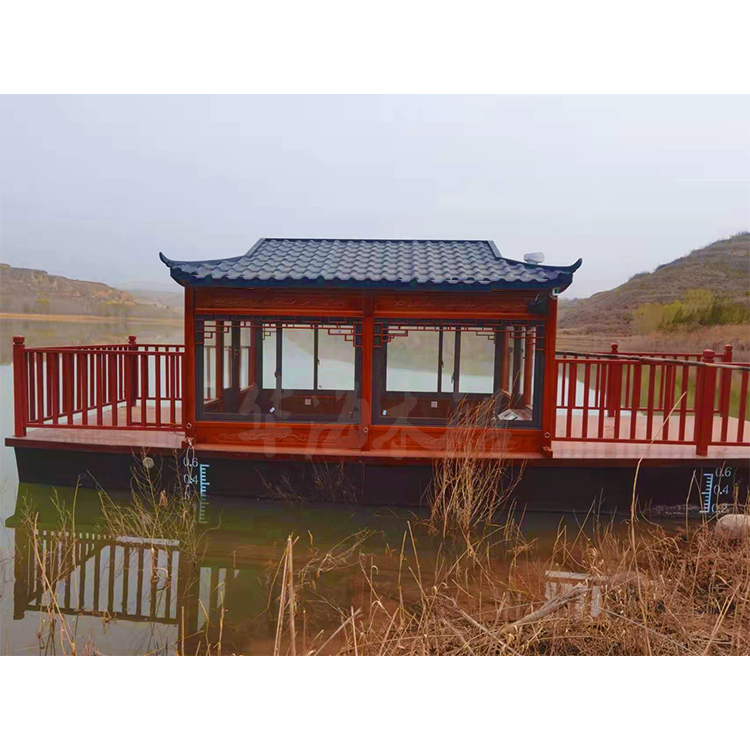 新型旅游船 电动表演画舫船 水面漂浮物清理船
