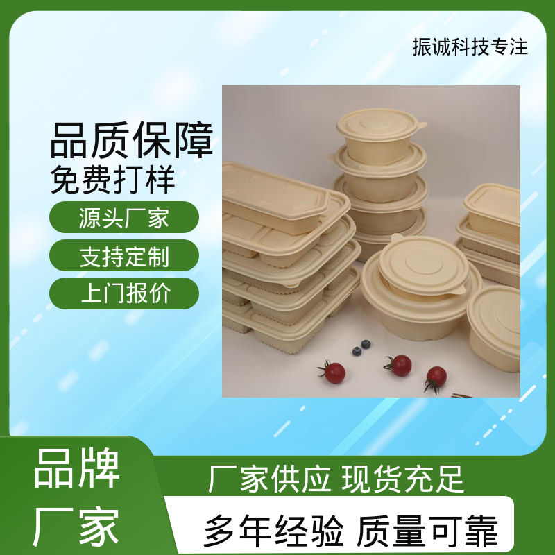 振诚科技 加厚 可蒸煮 一次性打包盒 两荤两素套餐碗