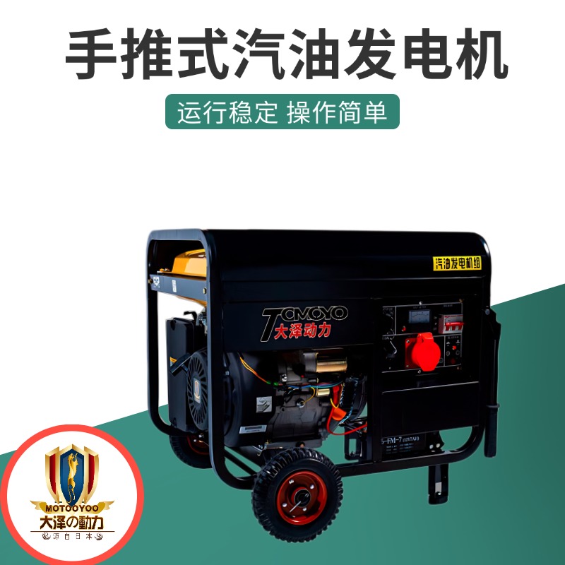 大泽动力TO6500ETZ电动 5000W 5千瓦开架式汽油发电机 市政管网 投标