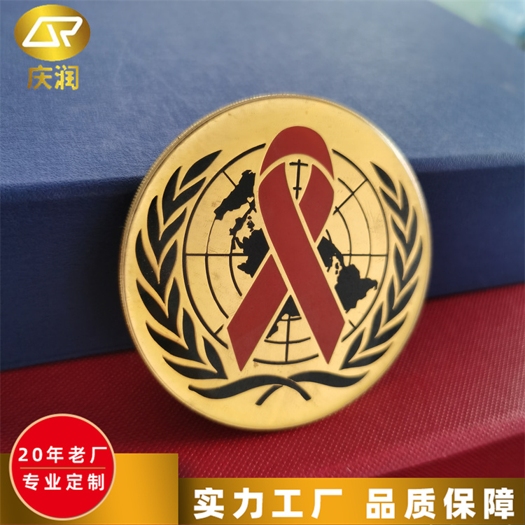 卡通人物金属徽章 企业上市周年庆纪念币 层次分明