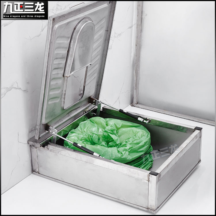 不锈钢打包蹲便器脚踏集便器蹲坑临时厕所蹲厕三龙五金定制生产