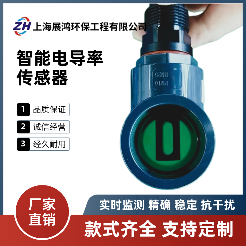 耐高温 腐蚀强 酸盐高 工厂供货 高精度电导率传感器 展鸿环保