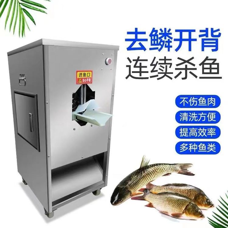 杀鱼全自动去鳞开背开肚商用一体机宰鱼机剖腹杀鱼机