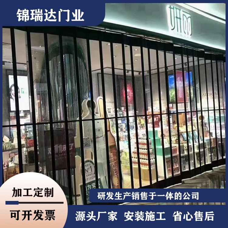 水晶电动折叠门 轻奢质感自动开合 适配多场景需求 可按需定制