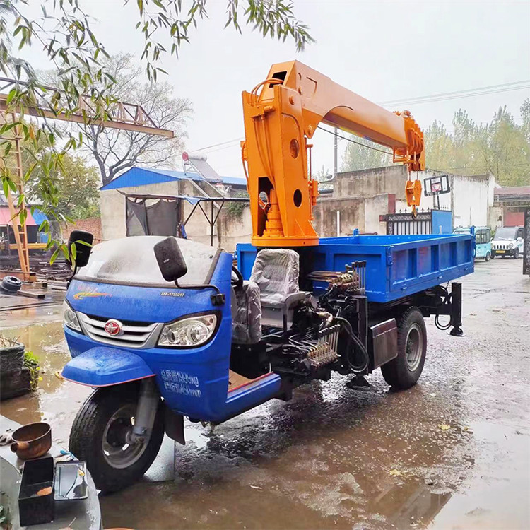液压农用移树三轮吊 园林苗圃绿化随车吊 农用建筑三马子吊车 贵盛