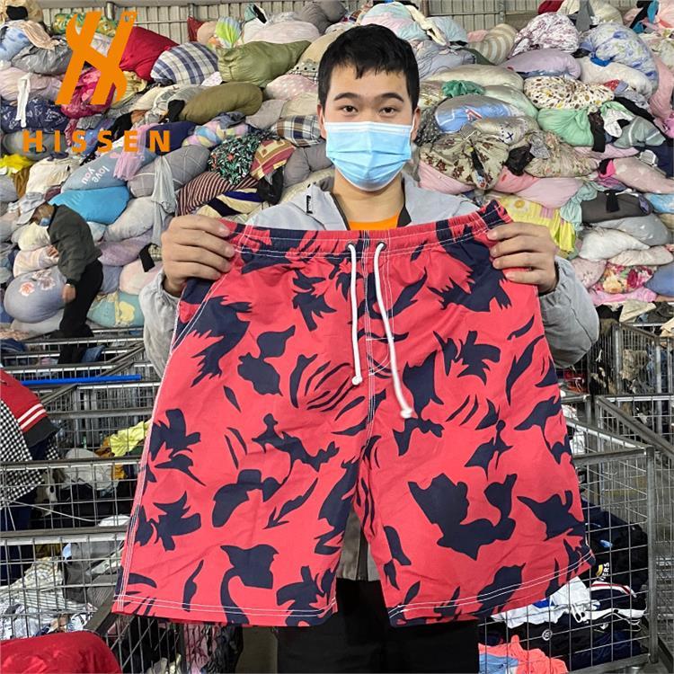 广州工厂二手衣服批发usedclothesmix花色速干沙滩裤运动男士短裤