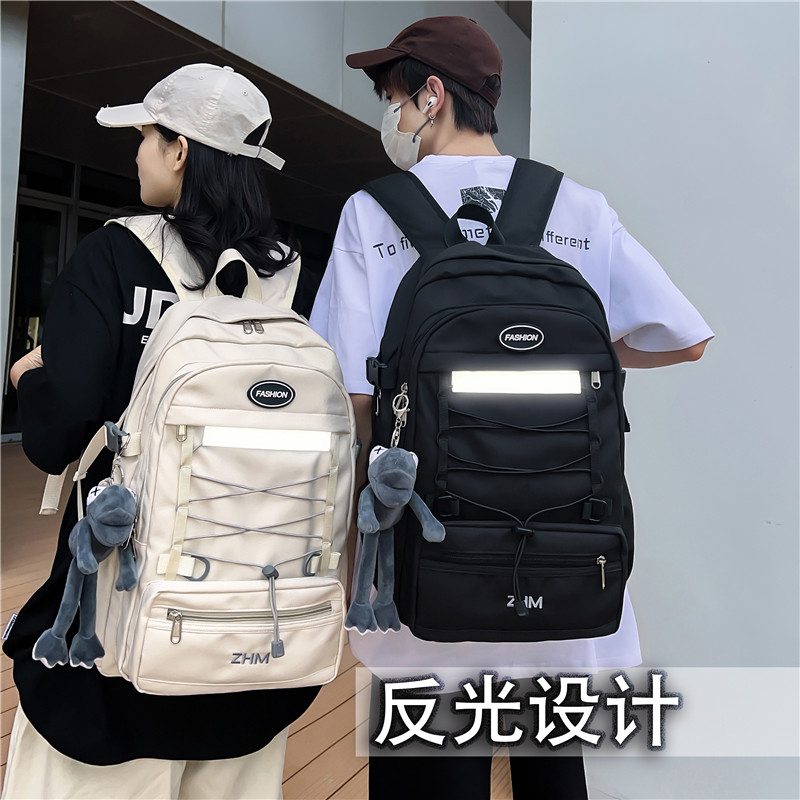 日系潮牌ins大学生书包女 旅行大容量双肩包高中初中生电脑背包男