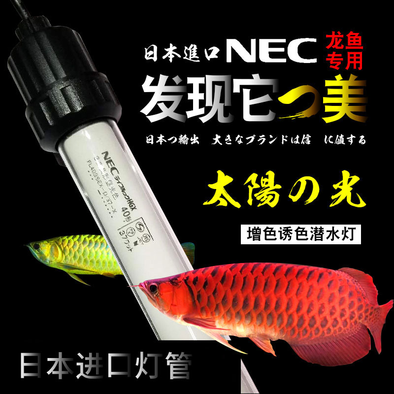 日本NEC潜水龙鱼灯防水6700k30三基色鱼缸灯管水族金龙鱼增色专用