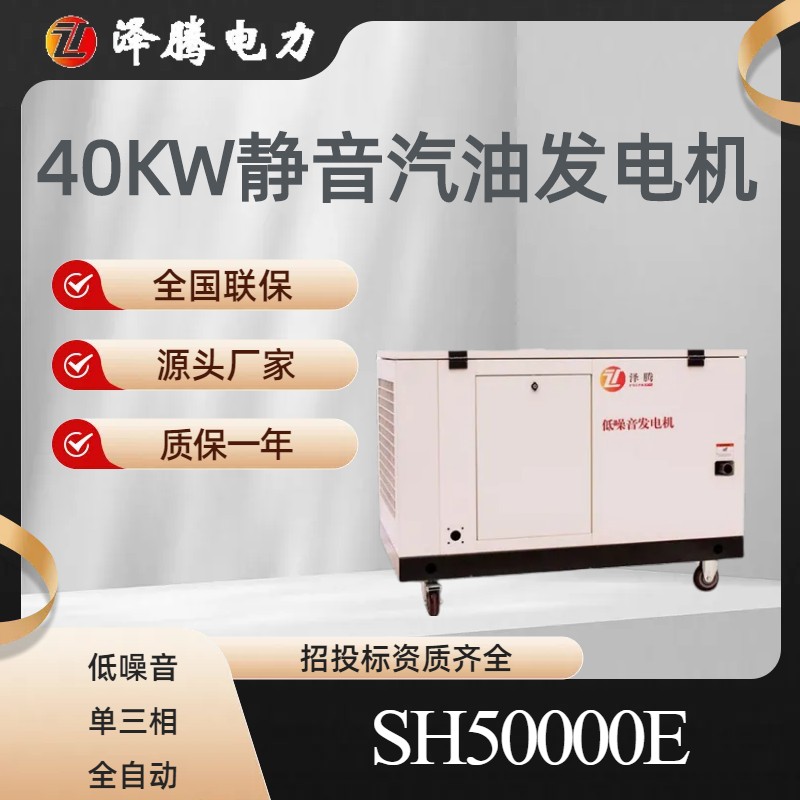 泽腾电力40KW静音汽油发电机 低噪音 车载 生产厂家 招投标