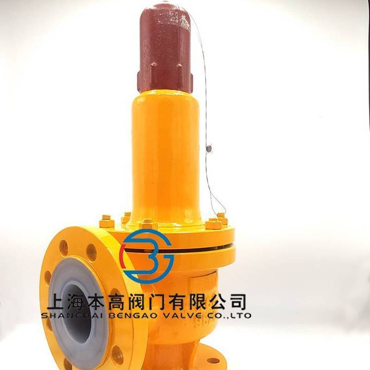 本高阀门A42F46-25C衬氟安全阀模压氯气安全阀门