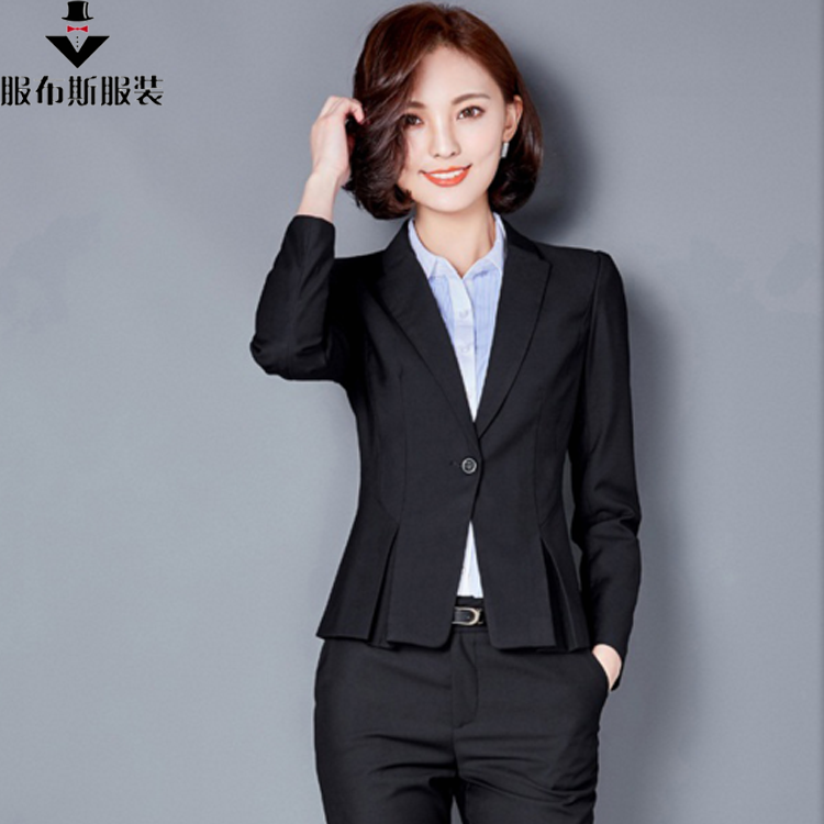 服布斯 房地产汽车女性销售工作服 商务正装 时尚气质职业装 定制批发