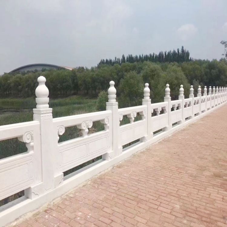 青石桥栏杆 旅游景点石护栏 景区石扶手 精雕细琢