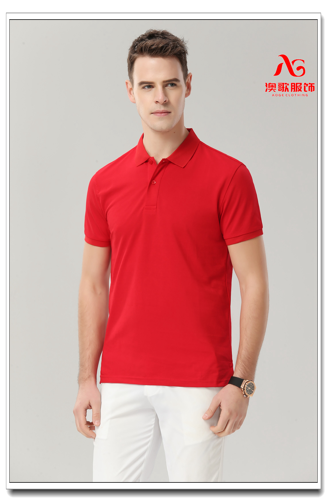 AG7911#80%棉+20%纤维轻奢商务polo衫 夏季翻领工作服 企业短袖定制