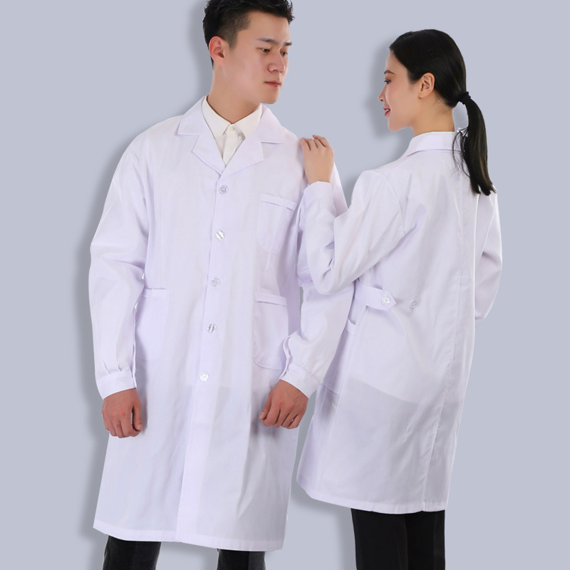 博尔雅厂家直供医生服白大褂医院药店工作服实验室白大衣春秋
