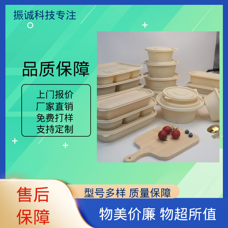一荤两素套餐碗 一次性餐盒 儿童带餐便携环保 振诚科技