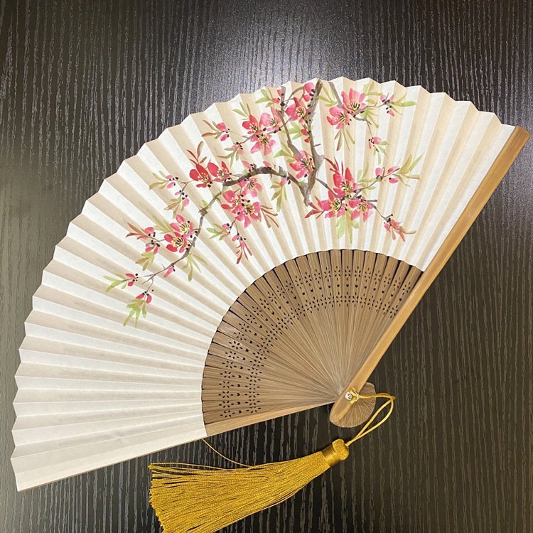 厂家定做7寸日式和风画师绘画纸扇定制古风折扇定做折叠扇子diy