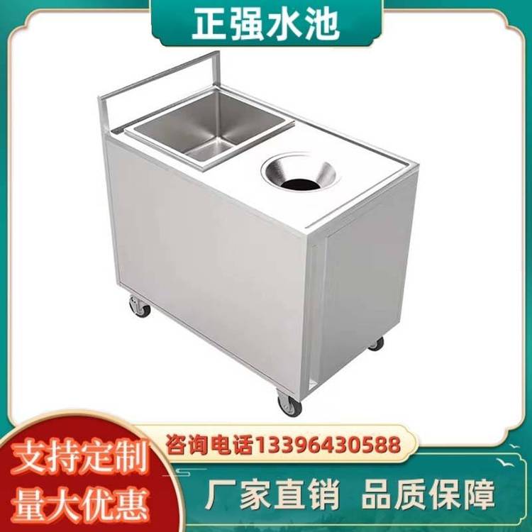 不锈钢收残车可移动残食台泔水台工厂食堂用收碗车支持定制