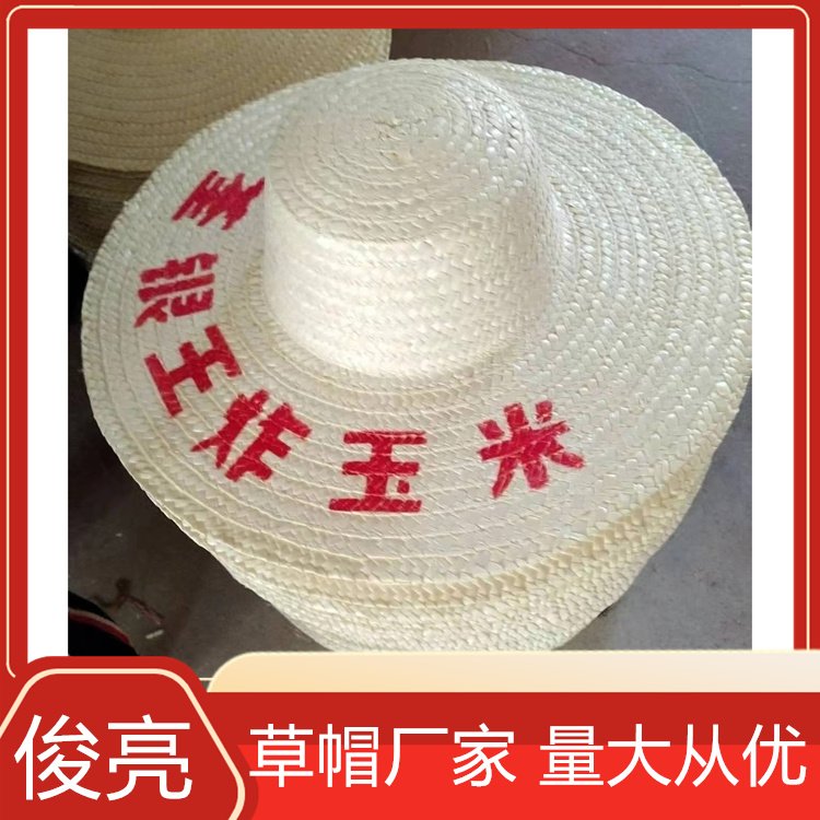 农民防晒工地劳保钓鱼草帽麦秆编织广告帽支持定制俊亮