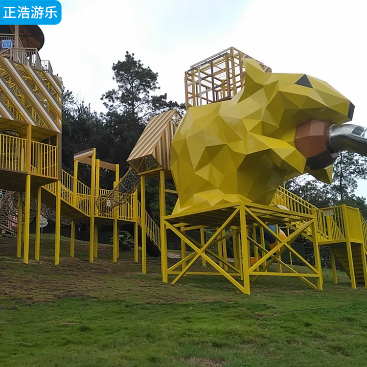 户外游乐场设备定制 儿童乐园卡通造型不锈钢组合滑梯 景区游乐设施