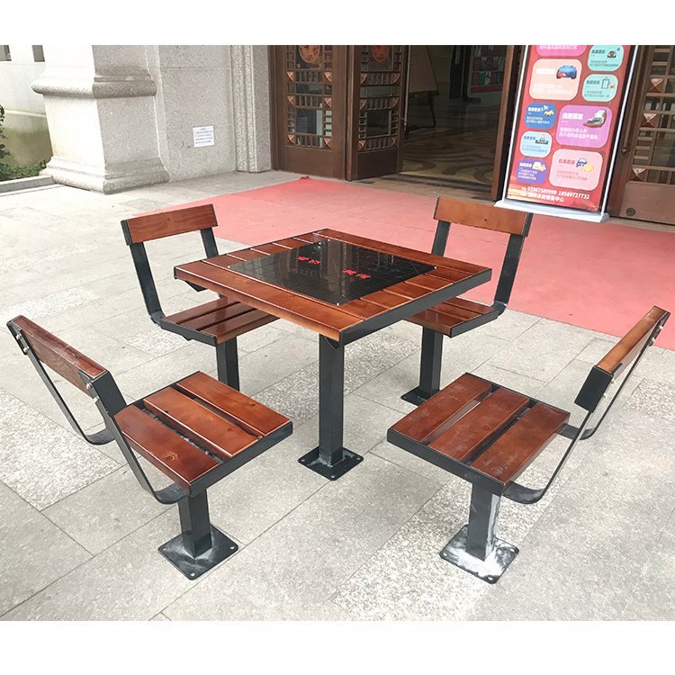户外休闲桌椅组合 庭院别墅小区防腐桌椅 社区棋牌桌生产厂家供应