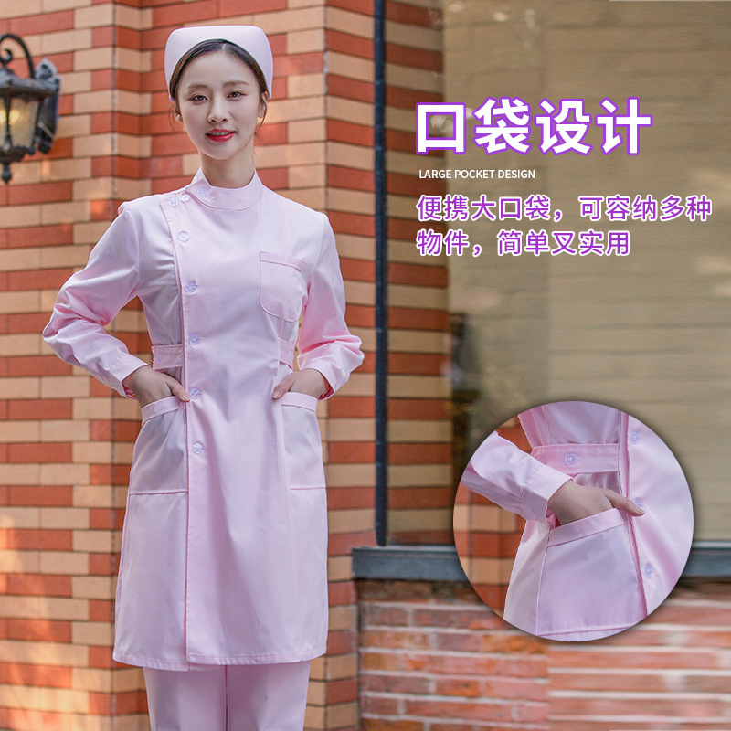 博尔雅批发春季护士服加厚立领白大褂 牙科口腔女款工作制服