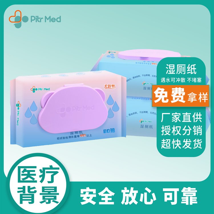 oem湿厕纸EDI超纯水温和不刺激可降解不堵马桶杀菌加厚80抽