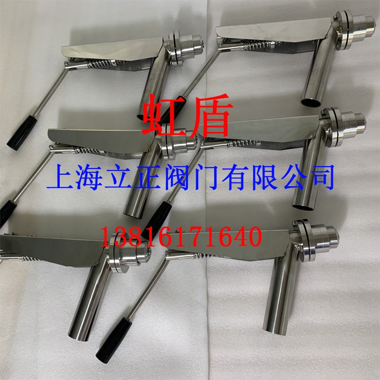 手动浆料取样阀SJQF-1210 免冲洗 304不锈钢手动按压式取样阀低浓焊接