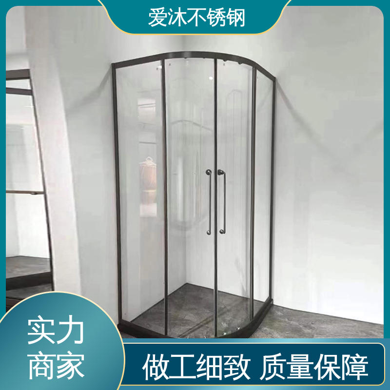 爱沐厂家 简约风格 一字型淋浴房 全套五金配件 可按需定制