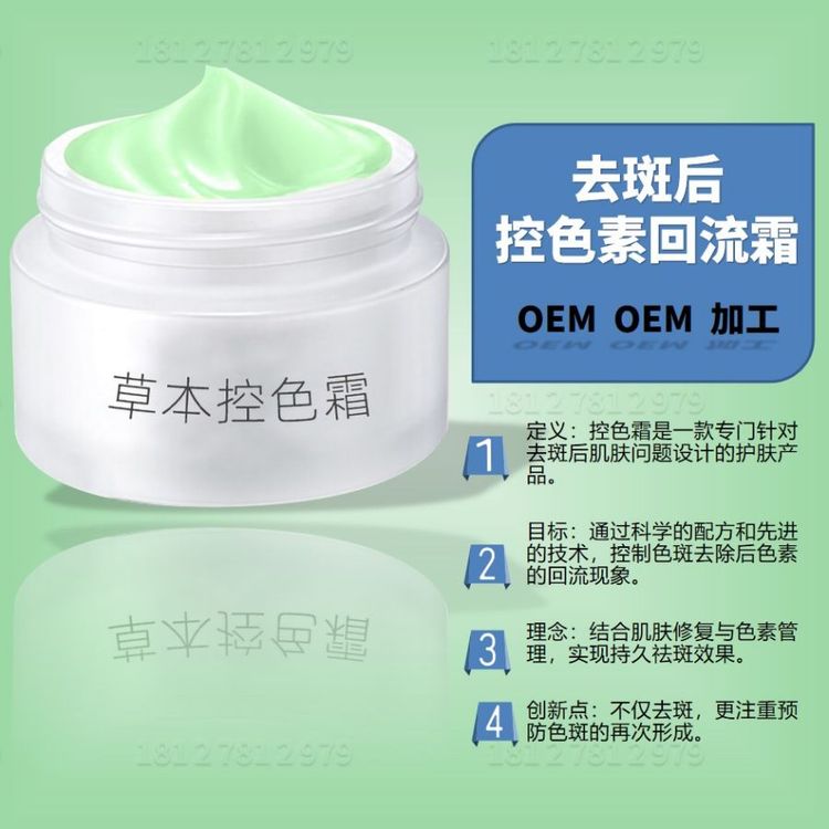 控色霜oem抑制黑色素防止色素回流防止外界环境对肌肤的伤害