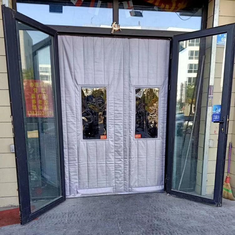 挡风棉门帘 门口御寒 商场超市带窗棉 防风防水 泽少