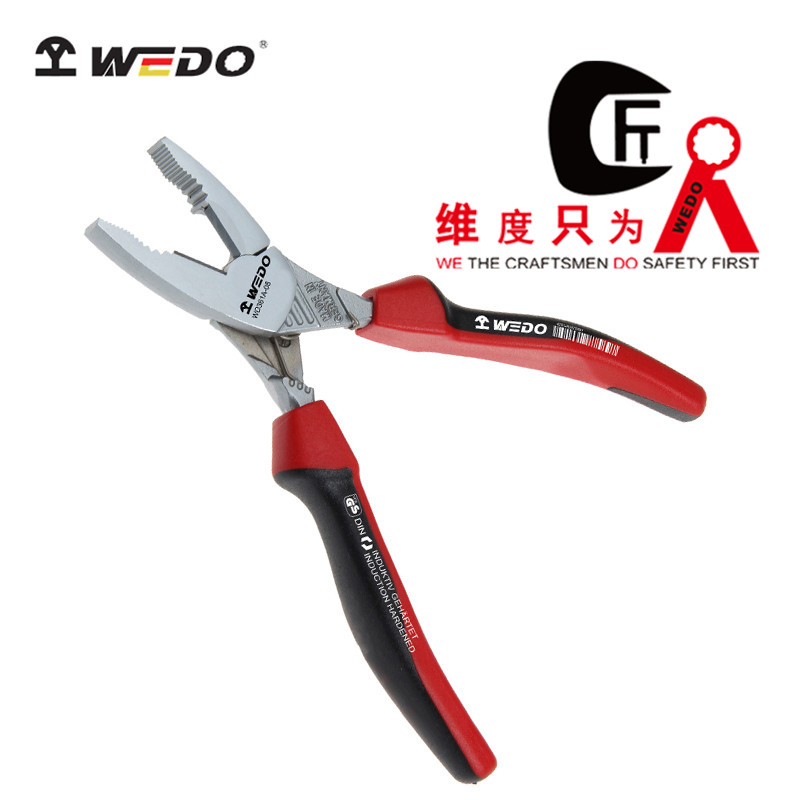 维度/WEDO 德国进口钢丝钳8寸 老虎钳 断线平口钳 克丝钳 WD361A