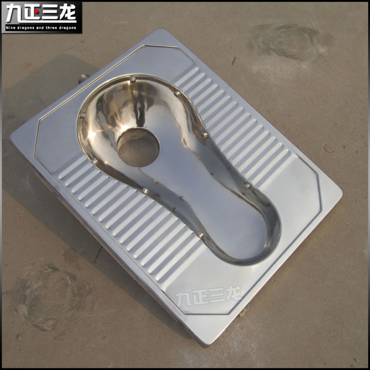 不锈钢高压汽水冲蹲便器水汽混动大便池节水大冲力洁具