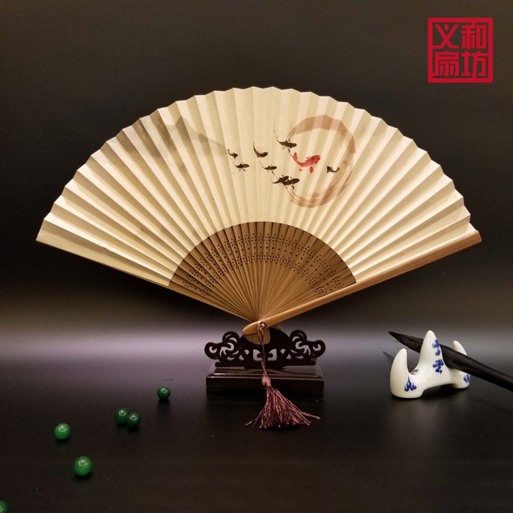 礼品扇子日式和风折扇定做女士扇折叠纸扇定制纸扇企业广告订制